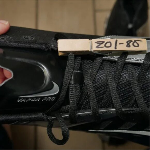 Nike Vapor Football Turf Shoes Cleats Men's Size 14.5 Black Silver 527879-010 - Picture 10 of 11